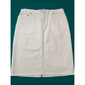 SOLD Lauren Jeans Co. Ralph Lauren Off White Denim Skirt Women's Size 6
